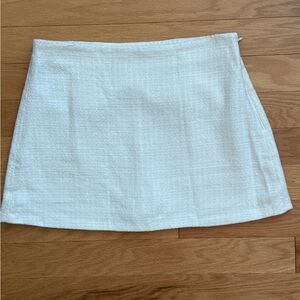 Abercrombie & Fitch Cream Tweed Skort